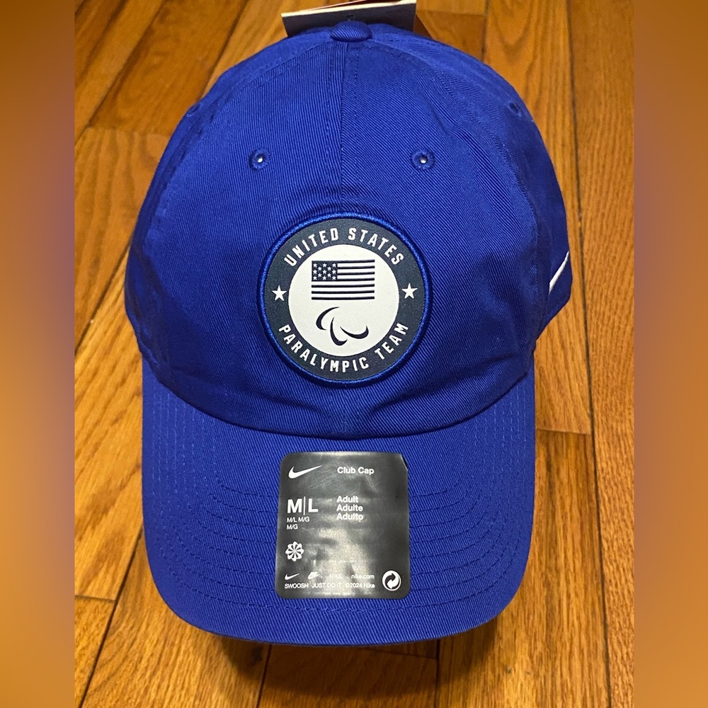 New NWT Nike‎ U.S. Paralympic Team Blue Logo Club Cap Size Large/XL Medium/Large